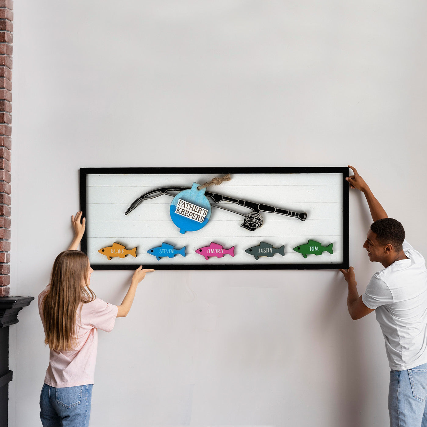 Fathers Day Wooden Fishing Wall Art