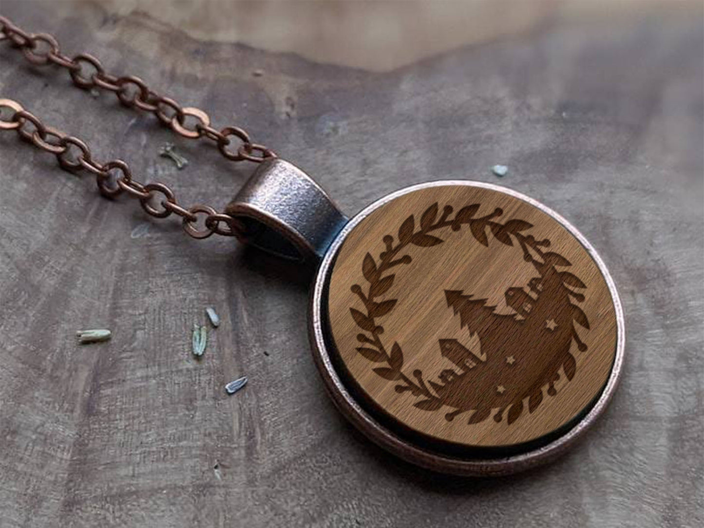 Wooden Keychain Pendant 01