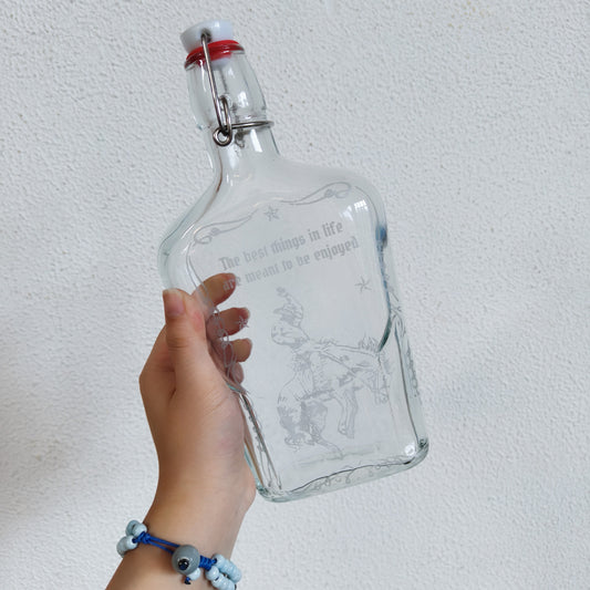 Glass Bottle Engraving Pattern