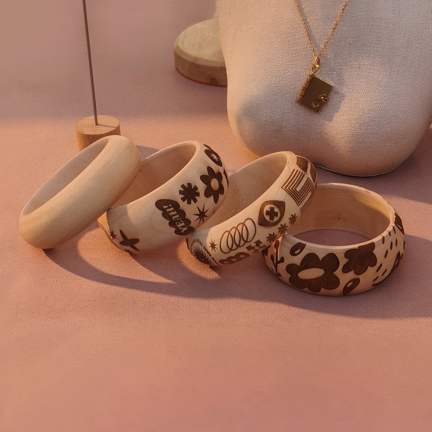 Fashion Wooden Bracelet Engraving