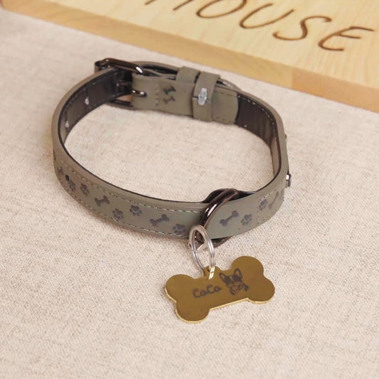 Leather dog collar Engraving