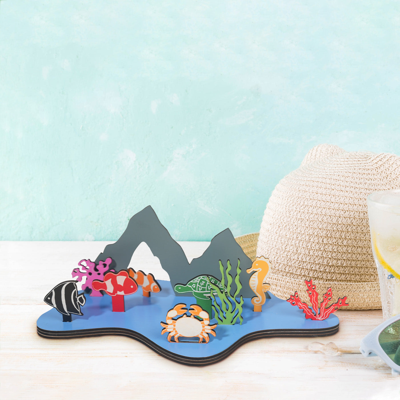 Summer Theme Wooden Ocean Ornament