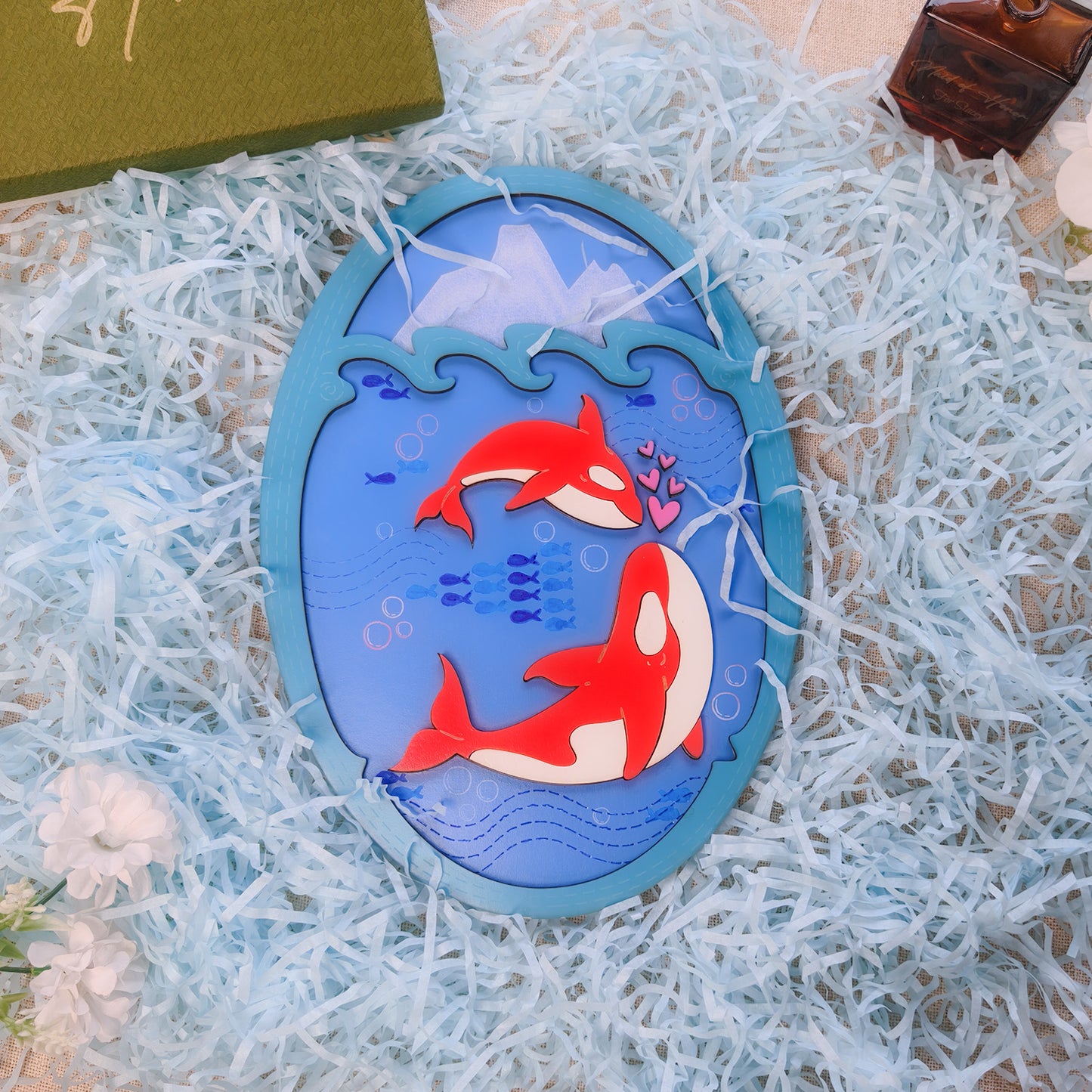 Mother's Day whale ornament