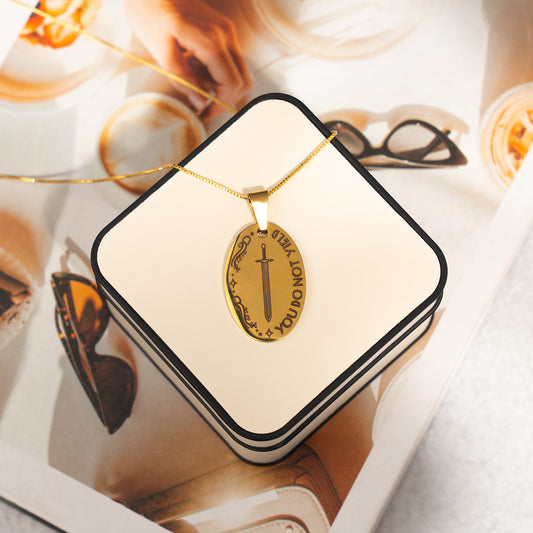 Inner strength encouragement pendant engraving