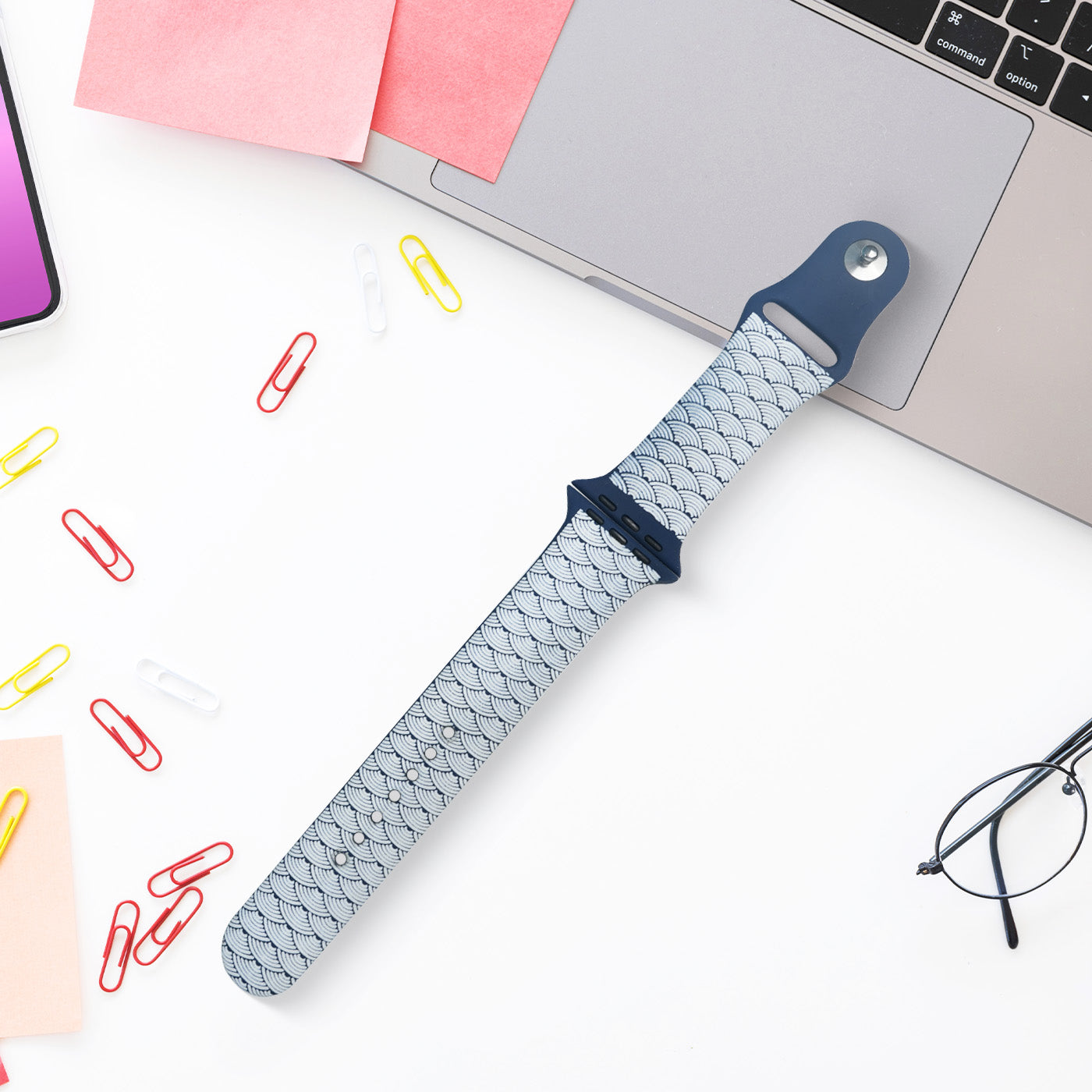 Wave Shape Watch Band Strap Engraving