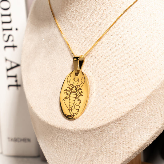 Metal Pendant Engraving For Scorpio