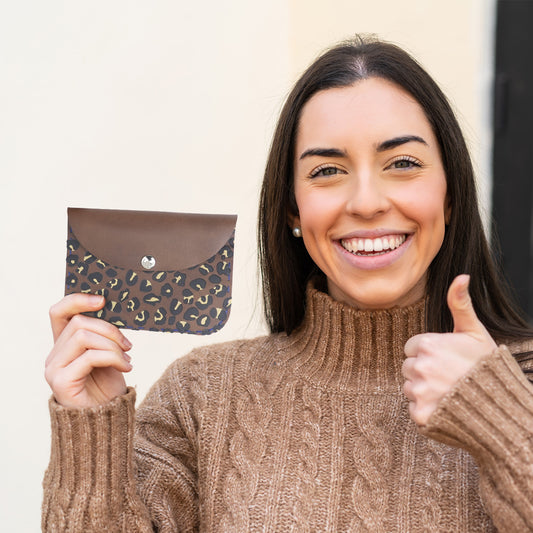 Lepard Print Heat Transfer Vinyl Wallet Pattern