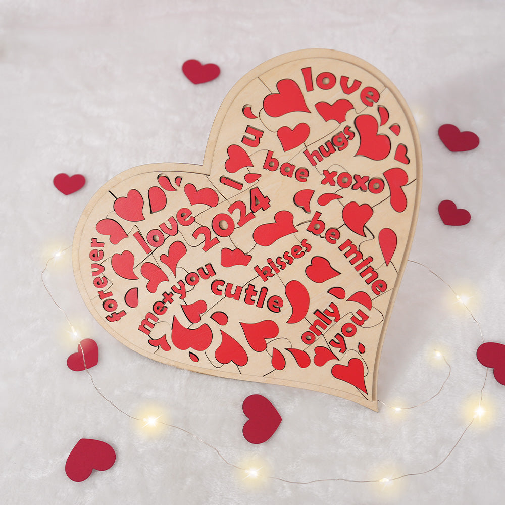 Wooden Heart Puzzle 2024