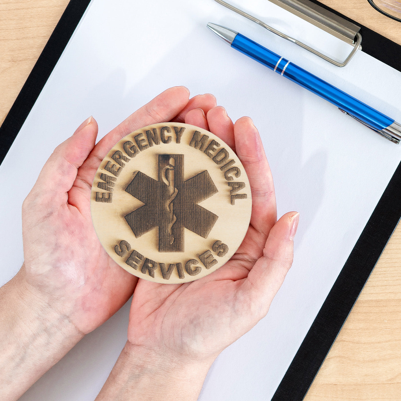 EMS Emergency Services Logo Coasters