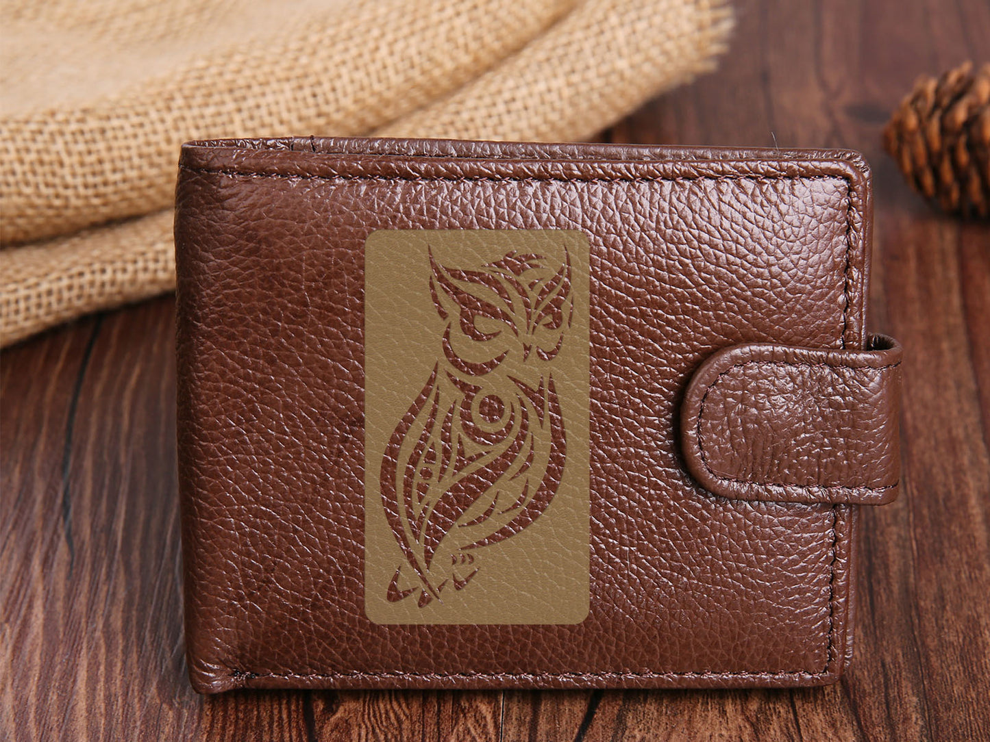 Engraved Leather Wallet 15