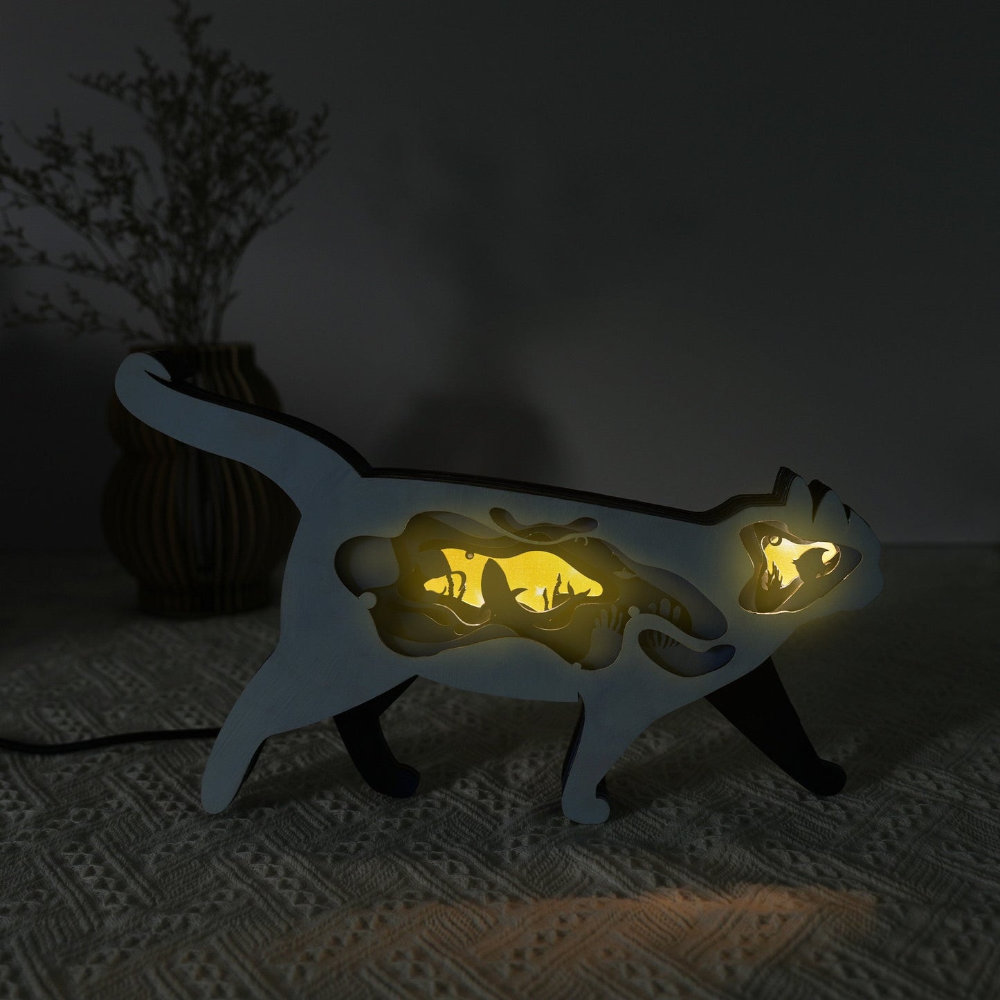 Multi-Layer Cat Desktop Lamp