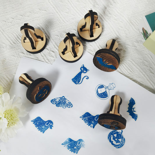 Halloween Theme Wooden Stamp