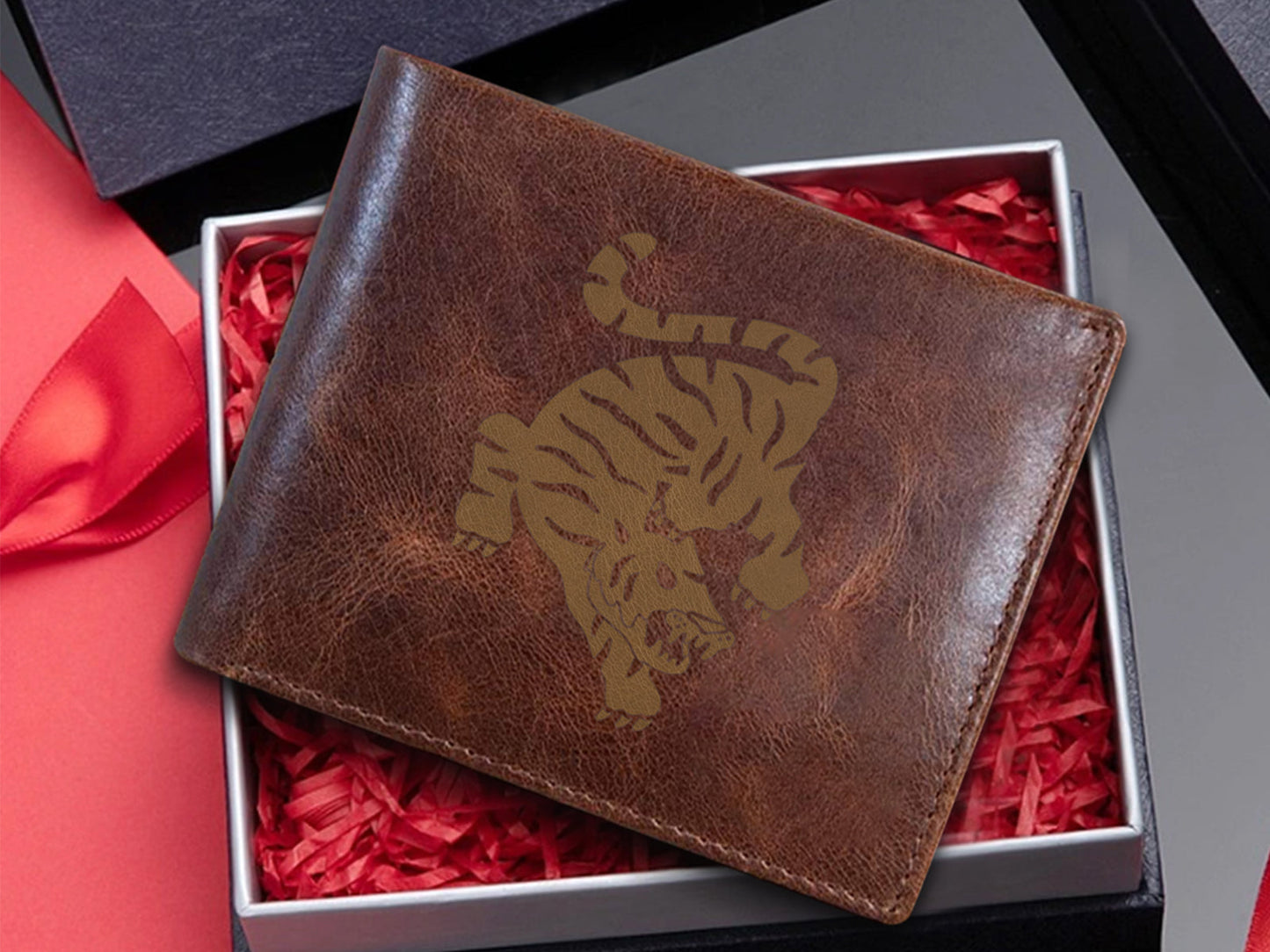 Engraved Leather Wallet 01