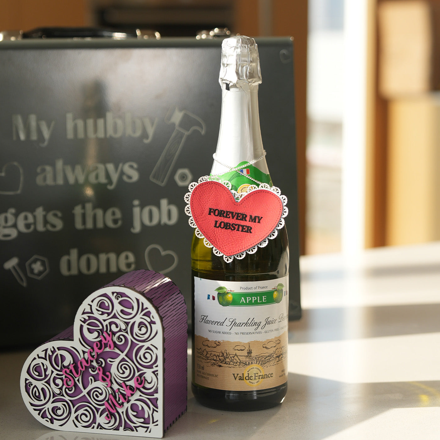 Valentine's Day Love Champagne Bottle Label