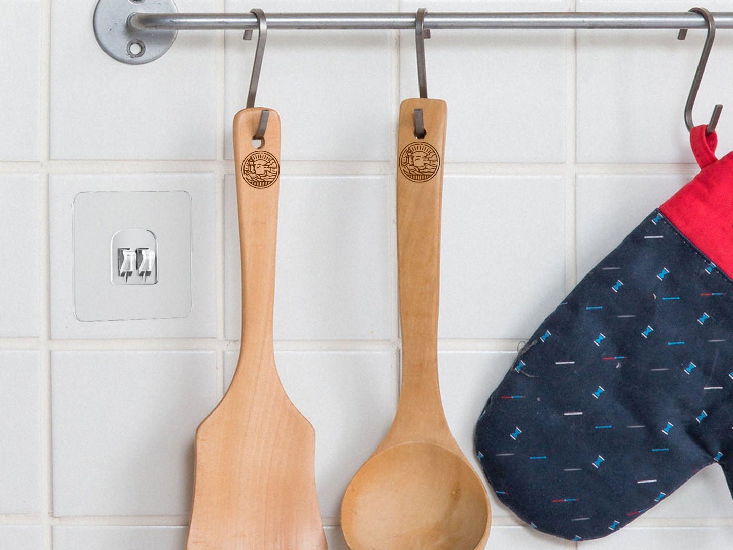 Wooden Spoon Ladle Handle with Lighthouse Graphic L01