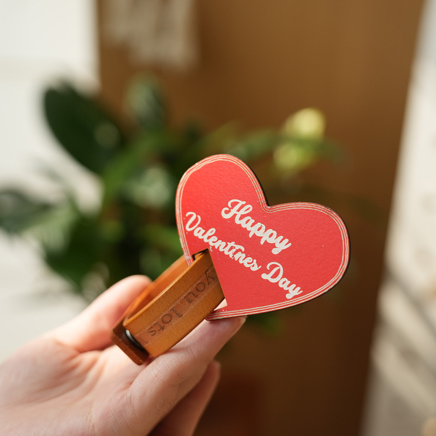 Valentine's Day Leather Bracelet Engraving