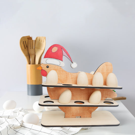 Hen shape egg rack