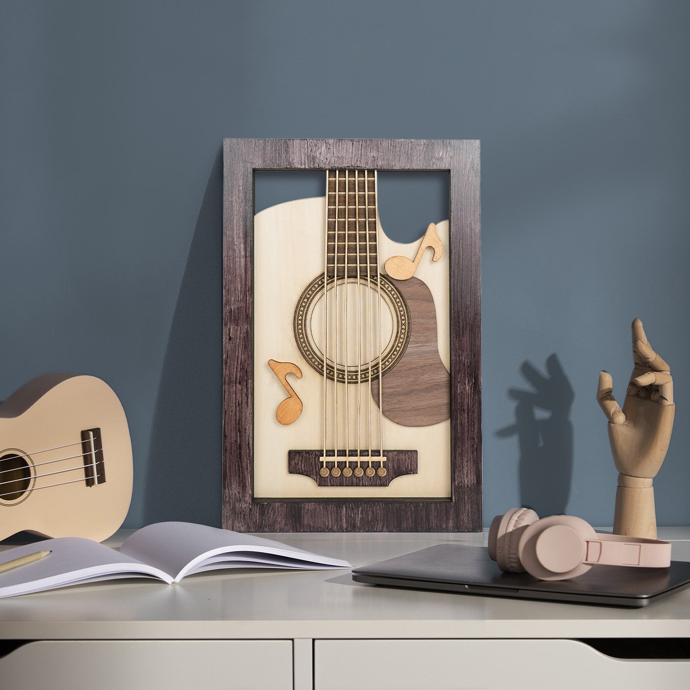 Wooden Guitar Wall Art