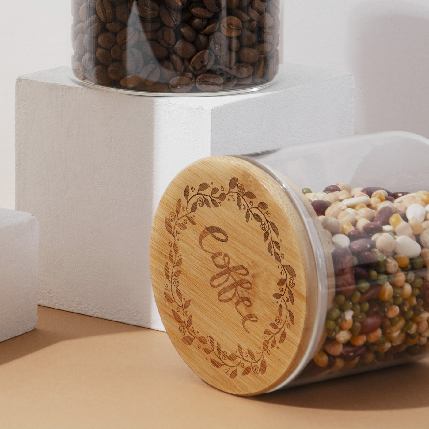 Coffee Bean Jar Lid Engraving