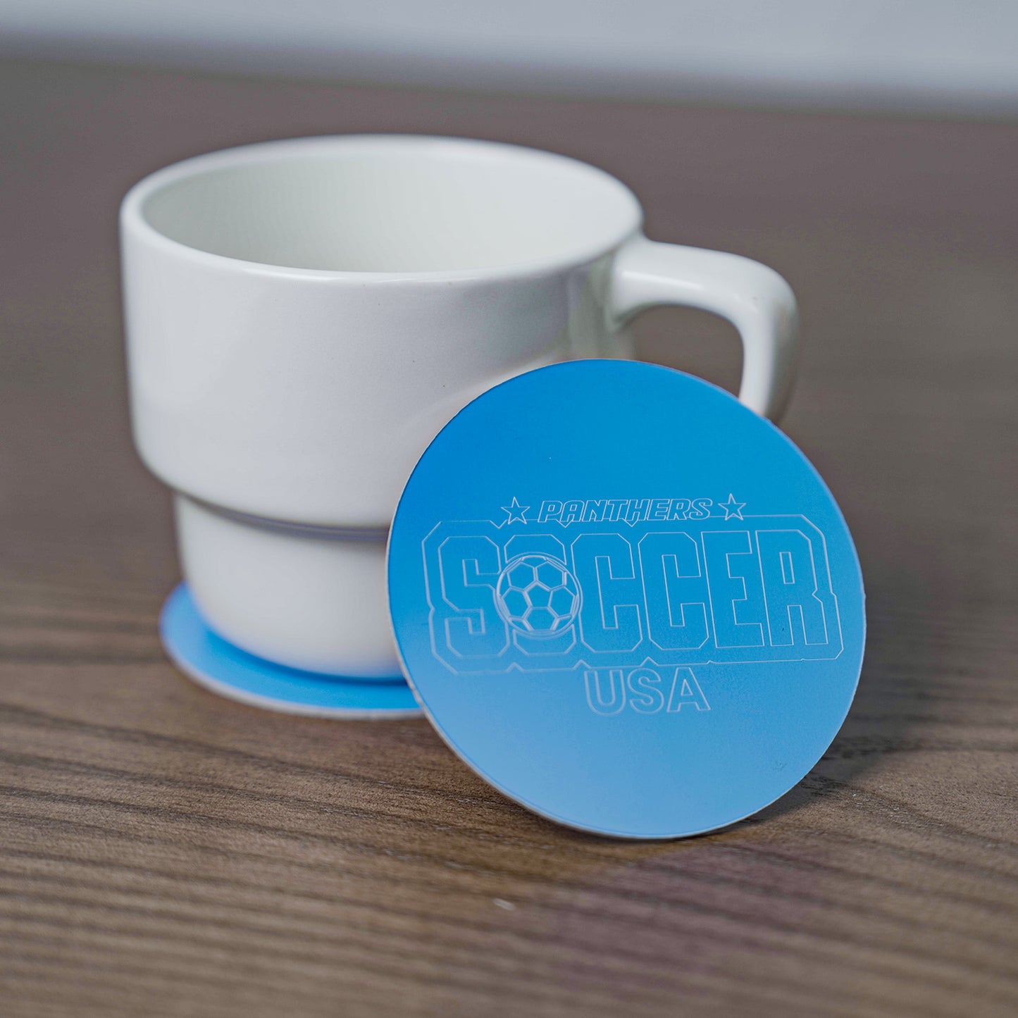Soccer football theme abs acrylic coaster engraving