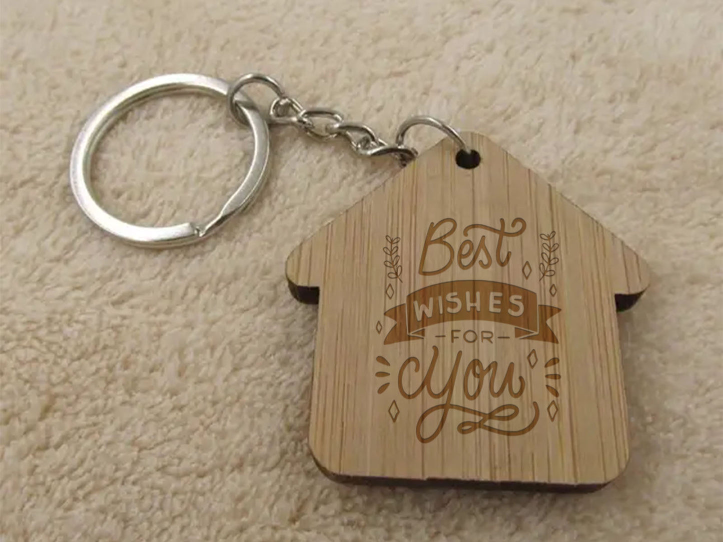 Wooden Keychain Pendant 03