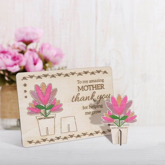 Mothers Day 3D Wooden Card