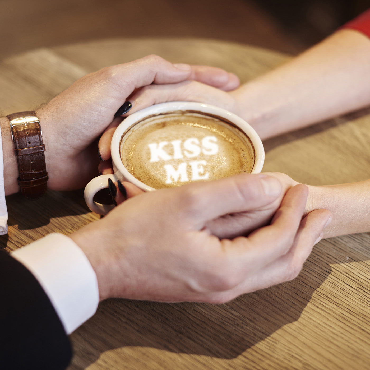 Valentine's Day Coffee Stencil