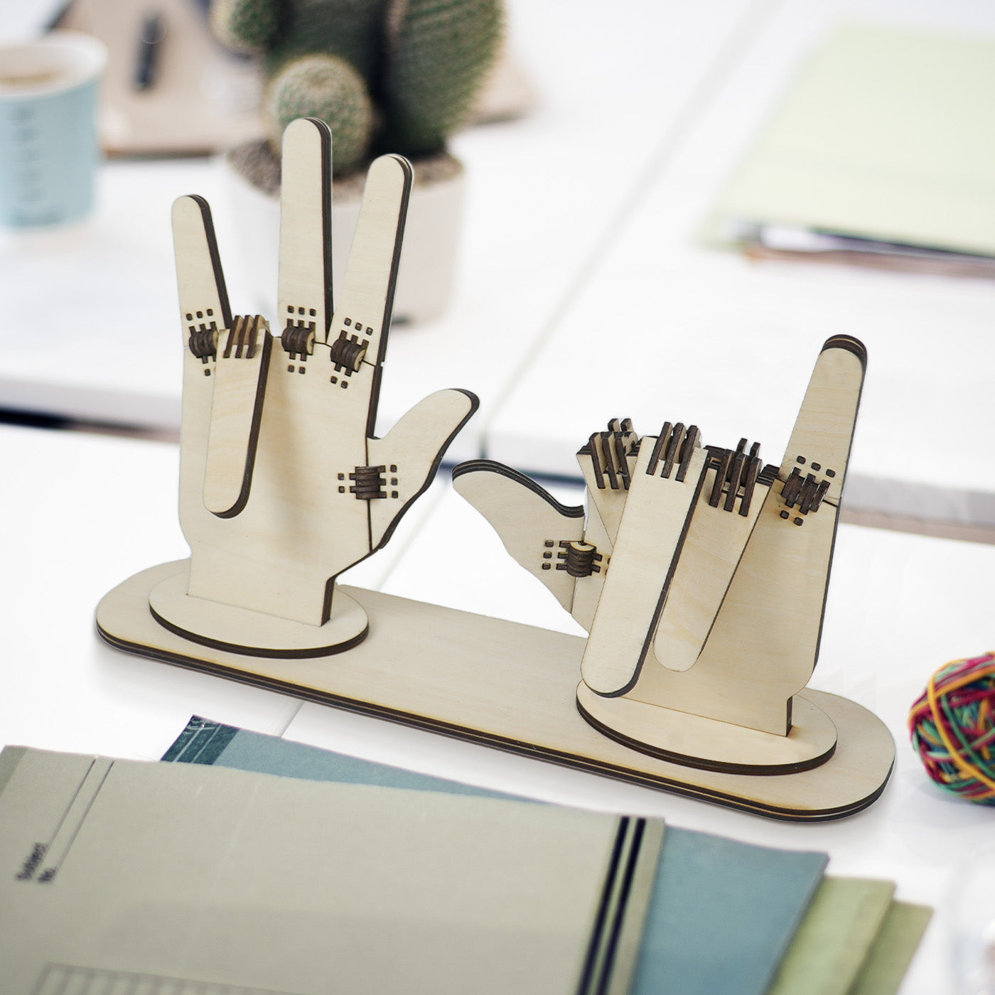 Wooden Hand Ornament Accessories Stand