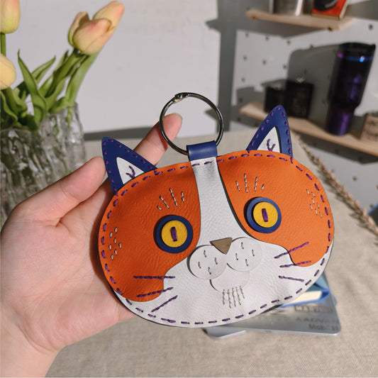 Leather Cat Ornament