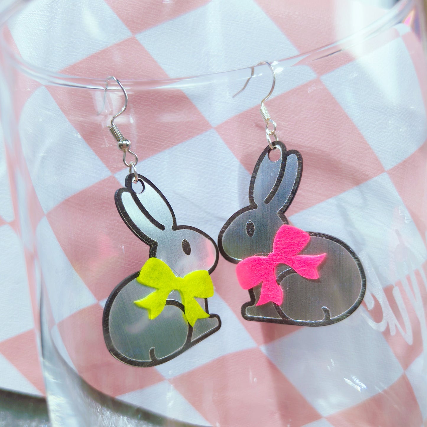 Easter ABS Acrylic Bunny Earrings