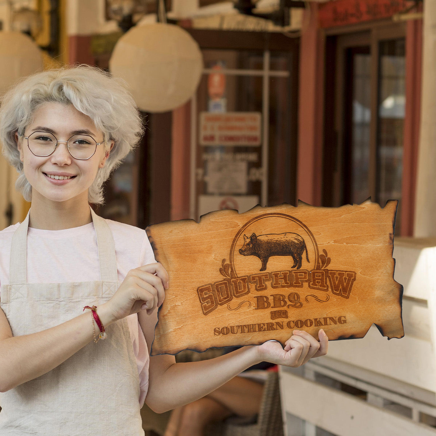 southpaw BBQ sign