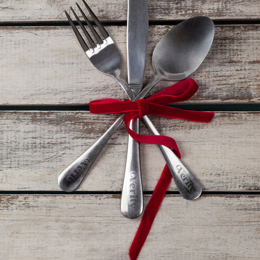 Customized metal cutlery with name