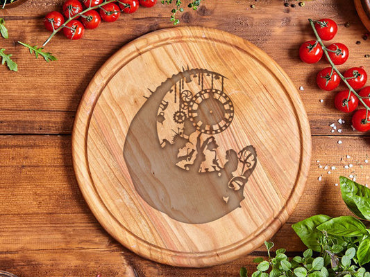 Engraved Cutting Board 01 Alice in Wonderland