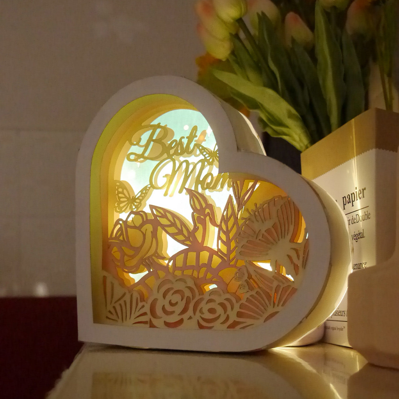 Mothers Day Multi-Layer Paper Craft Lamp