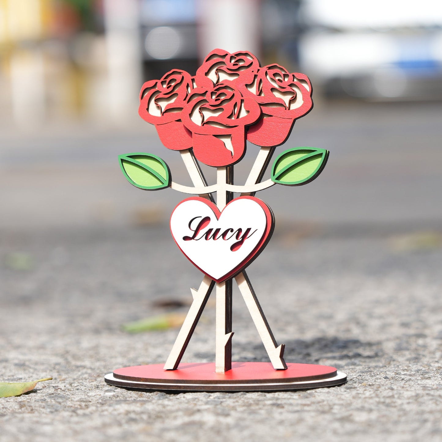 Rose Bouquet Standing Sign
