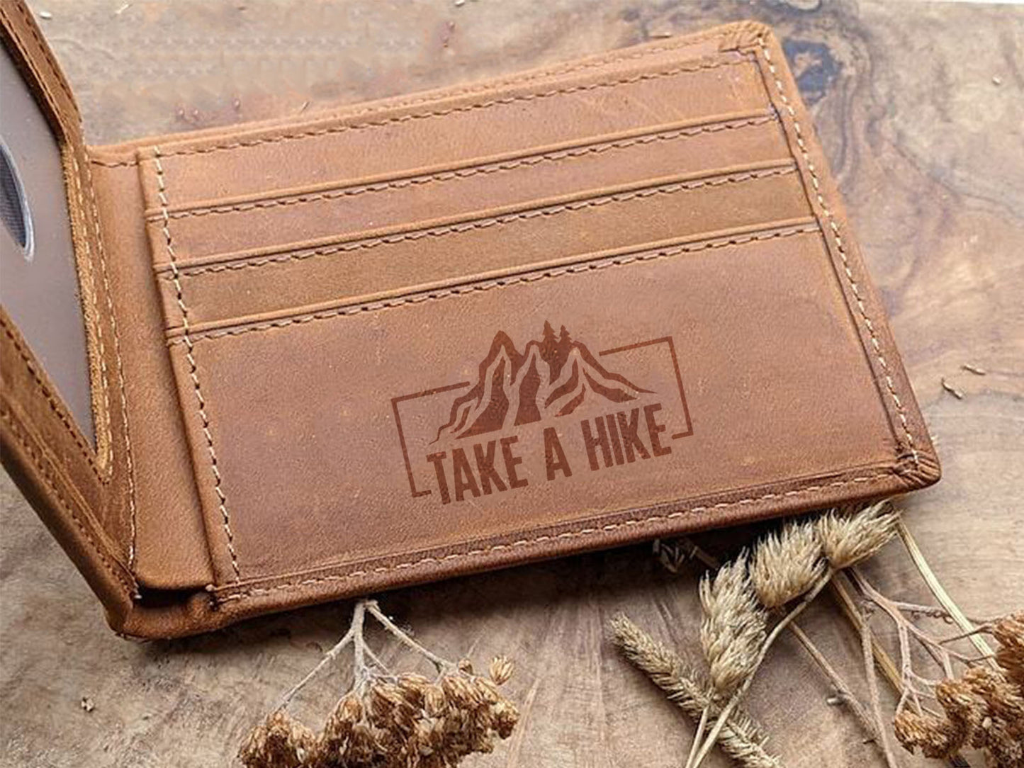 Engraved Leather Wallet 13