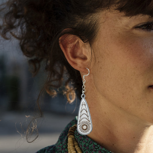Composition earrings