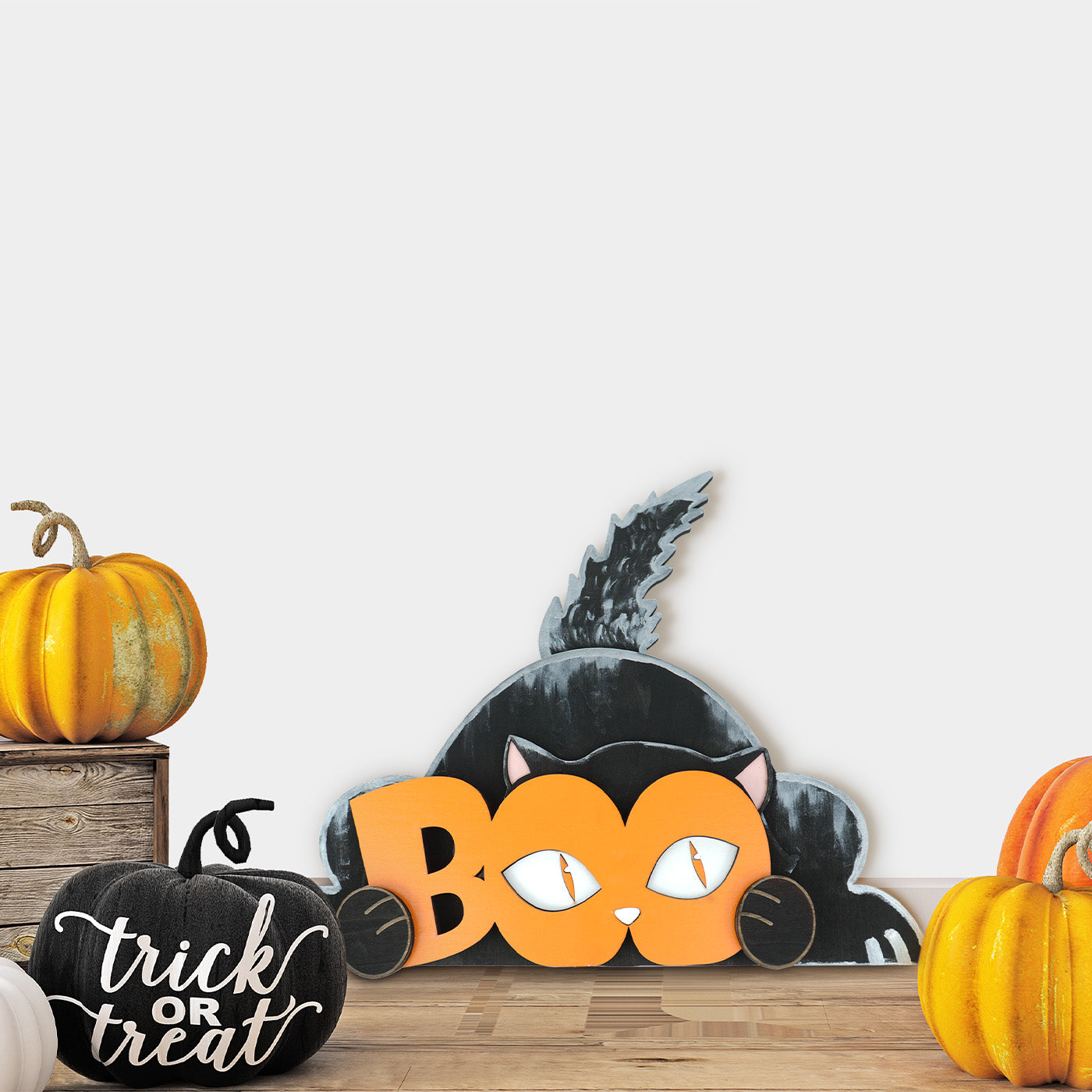 boo cat corner decoration