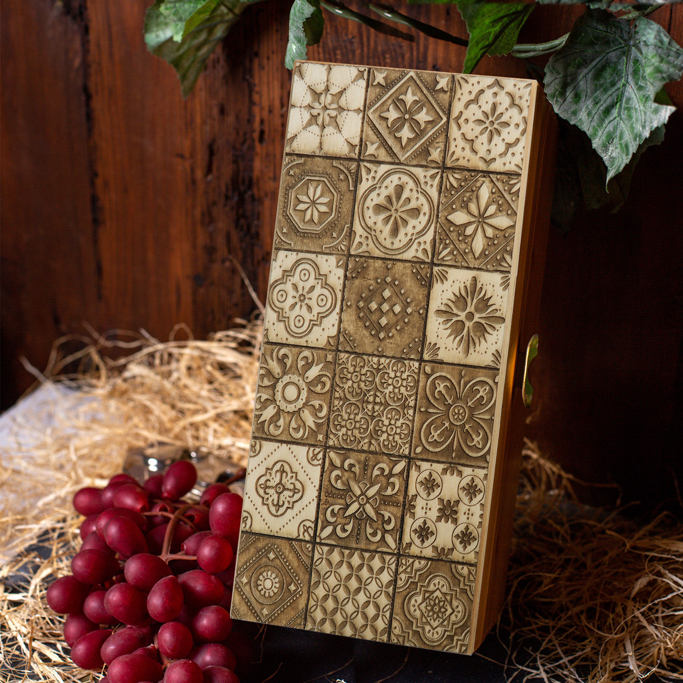 Patterned Lattice Box Engraving