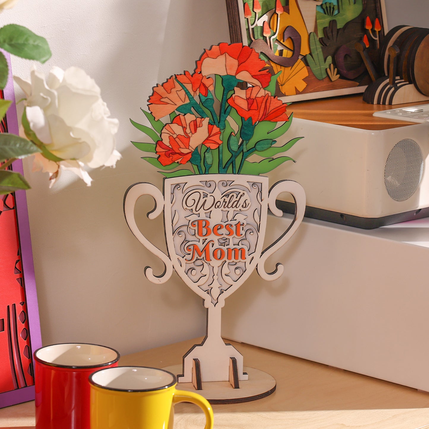 Mother's Day Carnation Trophy Ornament