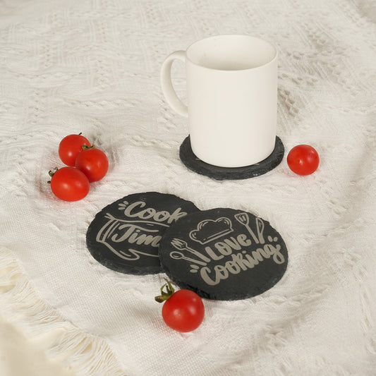 Kitchen Cooking Stone Slate Coaster Engraving