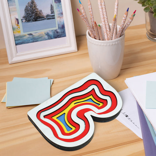 Multi-layer letter b ornament