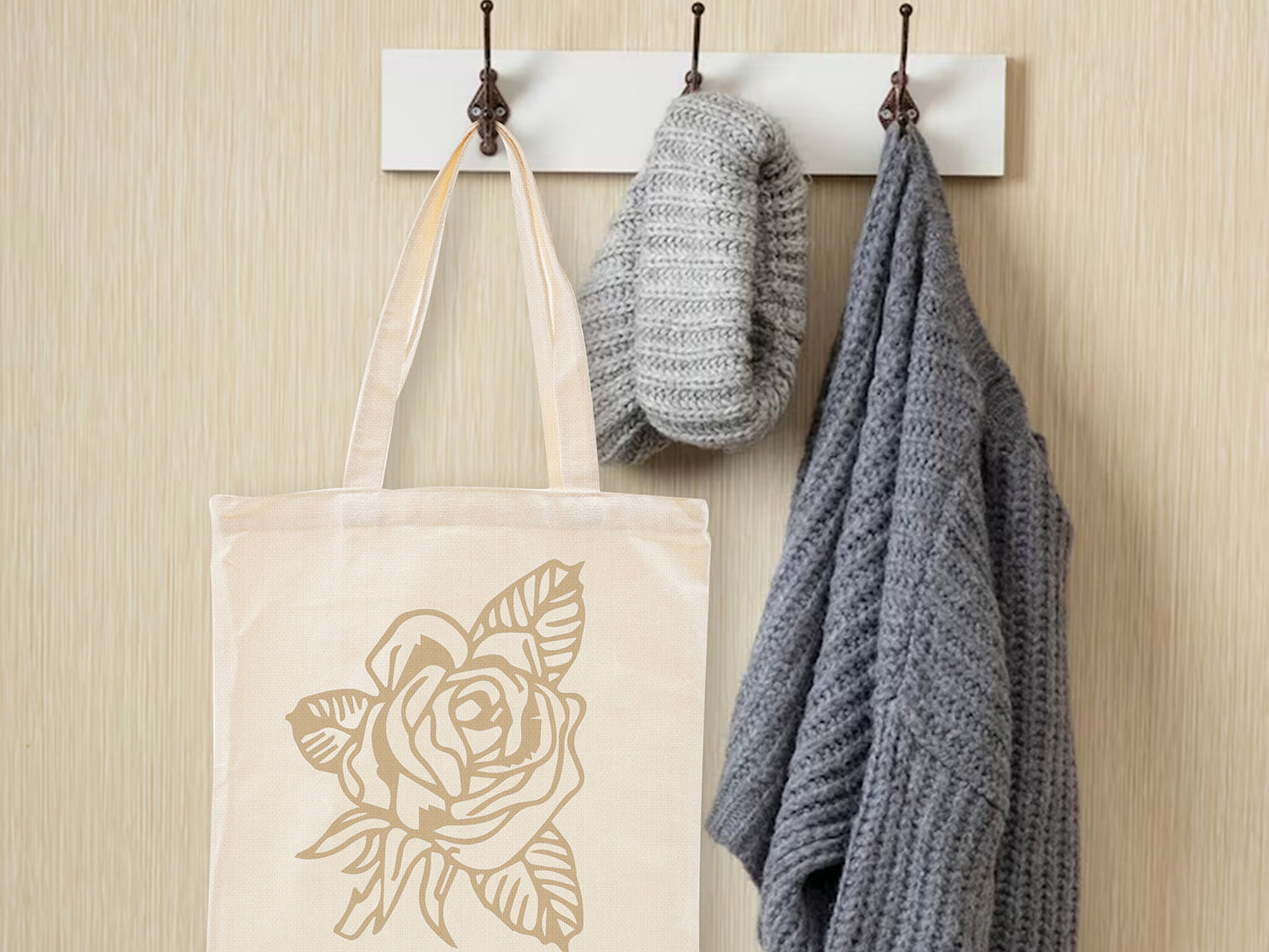 Canvas Bag 05 with a rose