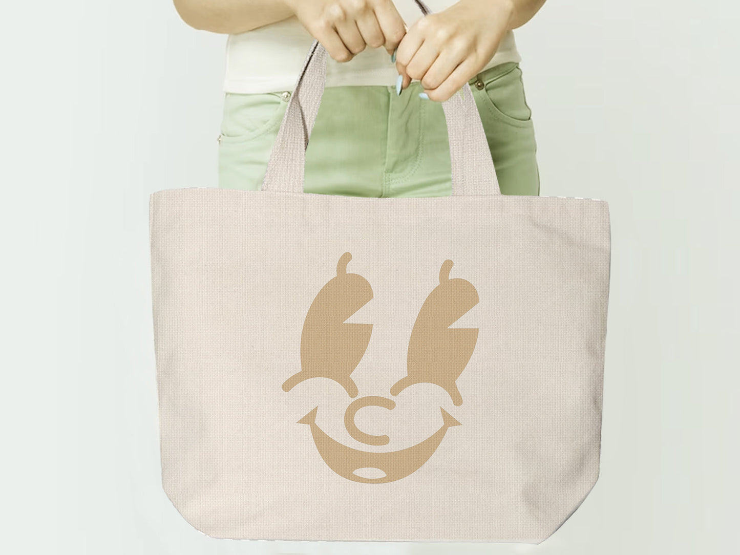 Canvas Bag 04 with a smiling face