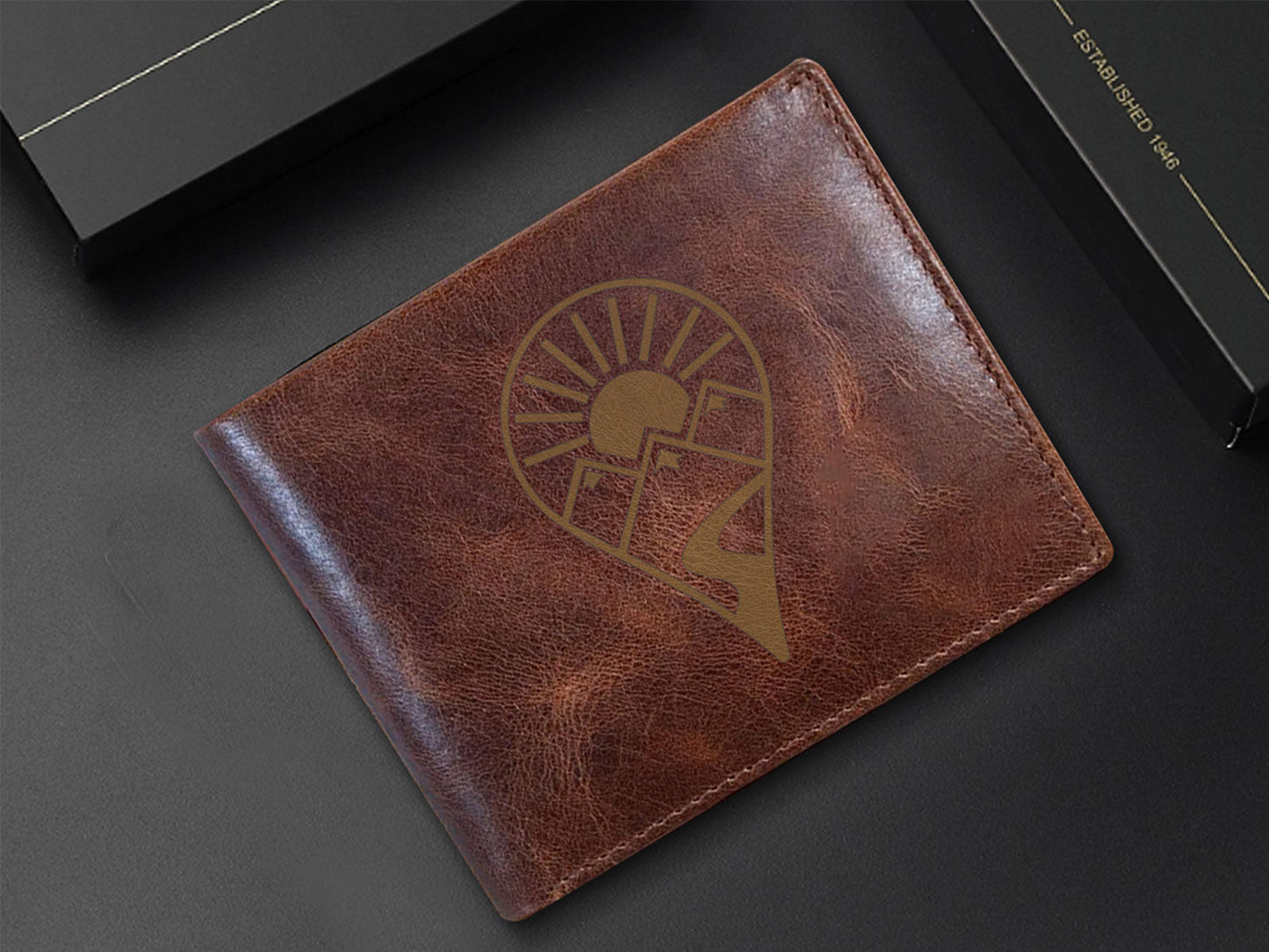 Engraved Leather Wallet 05