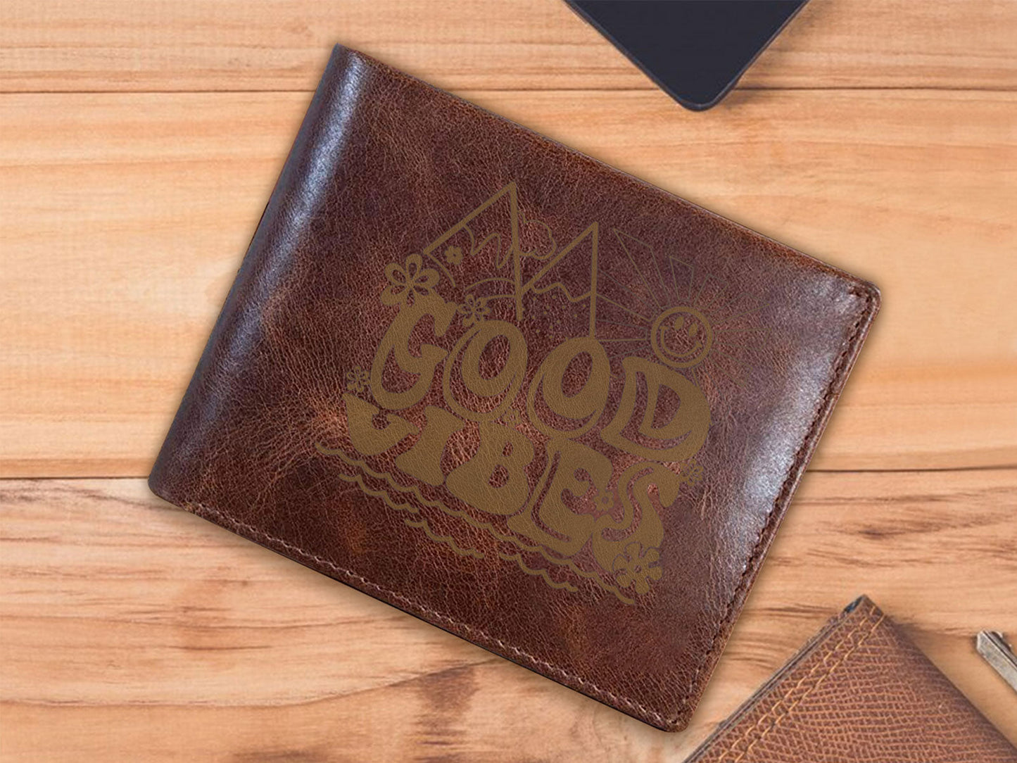 Engraved Leather Wallet 03