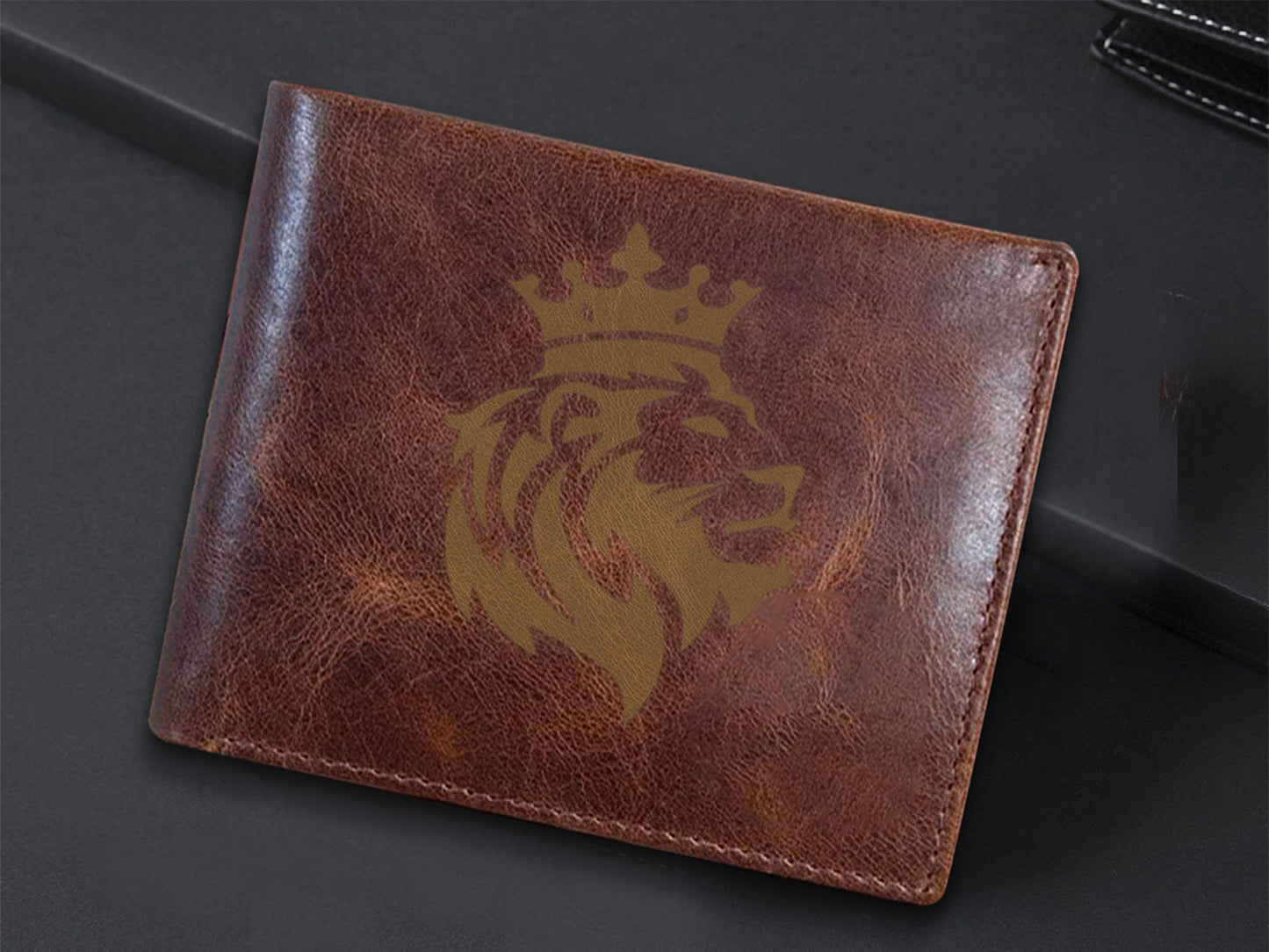 Engraved Leather Wallet 07