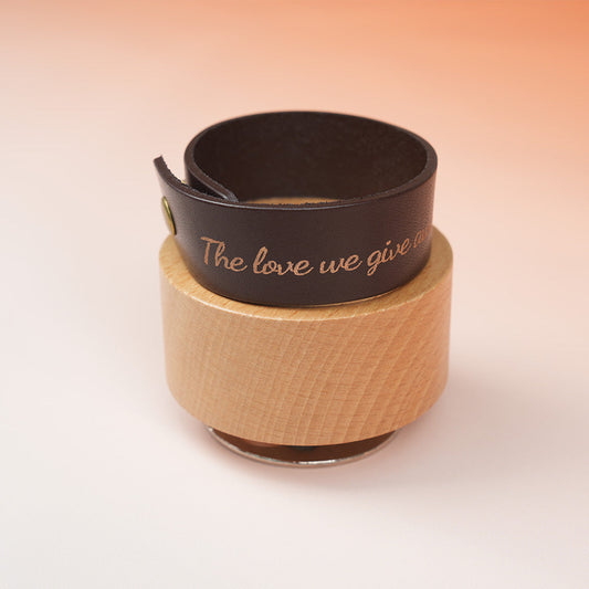 Engraved Leather Bracelet 02