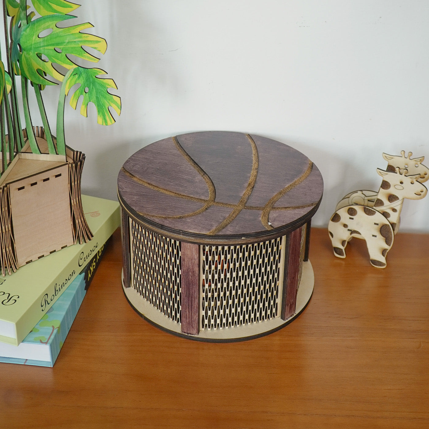 Wooden Basketball Organiser