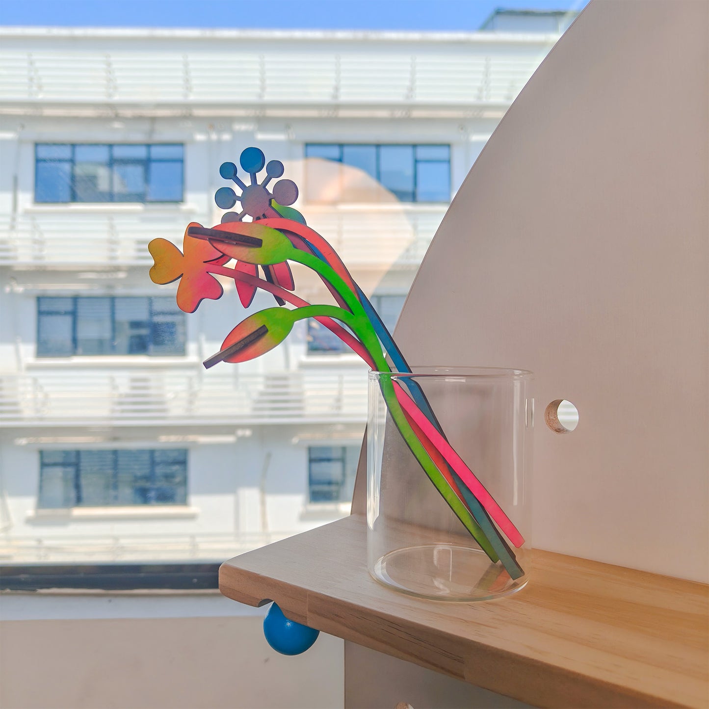 Wooden flower bouquet decoration